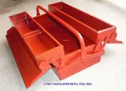 TOOL BOX - 3 TRAY- ALL METAL- FOLDING CANTILEVER TYPE- NEW.