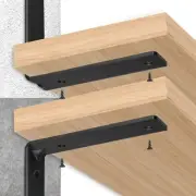Shelf Brackets Heavy Duty Black Metal Floating Shelf Bracket 1/2" Thick Hidde...