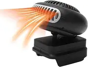 Small Space Heater, 2 Gears Portable Battery Powered Electric Heater for Office Room Desk Indoor, 170W Operating Quietly(Black)