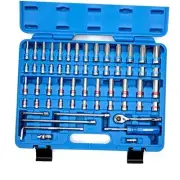 02514A 1/4 Inch-Drive Ratchet and Small Socket Set, 58-Piece, Chrome Vanadium