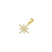 9ct Gold Cubic Zirconia Star Pendant in Clear