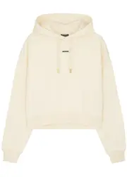 Jacquemus Le Hoodie Gros Grain Hooded Cotton Sweatshirt - Beige - S (UK8-10 / S) S (UK8-10 / S)