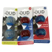 ZEUS DUO BALL DOG TOY GLOW DARK & SQUEAKER LED Small/Petite 6 PACK - 2.5 IN
