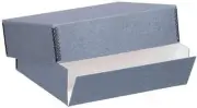 Museum Archival Drop-Front Storage Box, Acid-Free with Metal Edges, 8.5 X 10.5 X