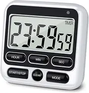 Umisu Kitchen Digital Timer Mute/Ring Mode LCD Time Display Magnetic Back Cooking Studying Timer Count Up/Down