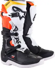 Alpinestars Tech 3 S23, boots , color: Black/White/Neon-Red/Yellow , size: 5 US