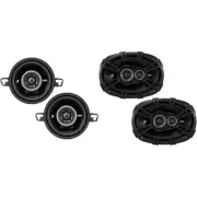 Kicker DSC6930 6x9-Inch (160x230mm) 3-Way Speakers w/ 43DSC3504 3.5" Coaxial ...