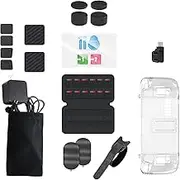 19-in-1 Gamepad Kit Set Case Set Crystal Case + Cloth Bag + Magic Hook Tie + Tempered Film + Back Button Silicone Pad Etc for Steam Deck