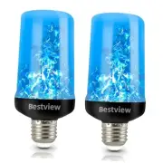 LED Flame Effect Light Bulbs,4 Modes Smart E26/E27 Base Flickering Fire Light