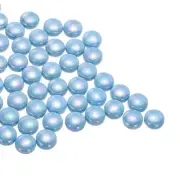 Ceramics Beads,70pcs Flat Ceramics Gemstone Blue Iridescent 0.23lbs Pebbles