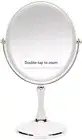 YEAKE Vintage Table Mirror with Stand 8-inch Double Sided Swivel 1X/3X Magnif...
