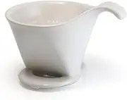 Zero Japan Ceramic Coffee Dripper for #2 or #4 Paper Filter - Drip Cone Brewer - White