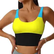[EdWal] Flag of The Sultanate of Burongan Print Women's Sports Bra, Active Sculpt, Women's Racerback Sports Bra for Yoga Gym,Racerback