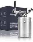 64OZ Mini Keg Growler, Pressurized Home Dispenser System with Self-Closing