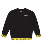 [Off-White Kids] Off-White Kids Logo cotton sweatshirt Y 4 black