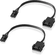 EZDIY-FAB Adapter Cable Compatible with Corsair Lighting Node PRO and Commander PRO, Smart RGB Lighting, Compatible with NZXT ARGB AER2 F-Series Fan (2 x 10cm)