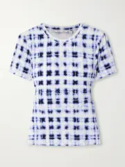[Proenza Schouler White Label] Proenza Schouler White Label - Parson Tie-dyed Jersey T-shirt - Blue - medium medium Blue
