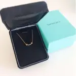 二手 TIFFANY&CO/蒂芙尼 玫瑰金 滿鑽MINI 笑臉項鍊