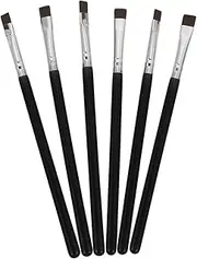 COMPUKAS 6Pcs Flat Eyebrow Brush Versatile Eye Makeup Tools for Eyeliner Eyeshadow for Professional Home Use present for Makeup Lovers