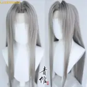 Final Fantasy VI FF7 Sephiroth Cosplay Gray Wig Unisex Handmade Long Hairpiece