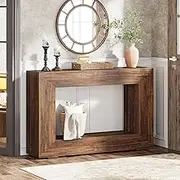 Tribesigns Farmhouse Console Table, 120cm Entryway Console Table with Storage, Industrial Hallway Accent Table for Living Room, Entrance