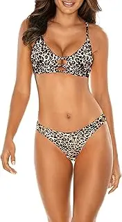 [RELLECIGA] Women's Cheeky Brazilian Cut Strappy Bikini Set