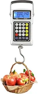[VermiS] Kitchen Digital Baking Scales,Electronic Food Scale, Digital Hanging Scale 50KG/110LB Portable Fishing Weighing Scale with LCD Display Mini Digital Scale for Fruits, Vegetables, Luggage Scales