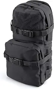 Tactical Hydration Pack Nylon, Molle Hydration Carrier Bag Water Reservoir Bag for Tactical Backpack Plate Carrier(Bladder not Included)