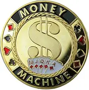 Fa. Wessel Poker Guard Poker Card Guard Money Machine Real Gold-Plated Poker Accessory