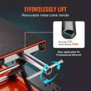 Motorcycle Lift ATV Scissor Jack Dolly 1100lbs Wide Deck Hand Crank Tool