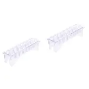 2 Pc Storage Box Acrylic Professional Barber Guide Comb Holder Organizer