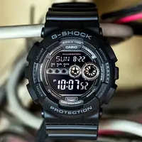 在飛比找PChome24h購物優惠-G-SHOCK 強悍亮眼運動休閒錶-黑-GD-100-1BD