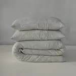 Pinstripe Linen Duvet Set - 100% French Flax Linen, King / Pinstripe