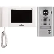 Aiphone 7" Video Security Camera Intercom Kit w/ JP4MED/JPDV & 24V P/S White