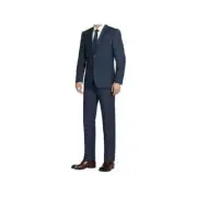 Men Renoir Suit Super 140s Soft Wool 2Button Side Vent Classic Fit 508-19 Navy