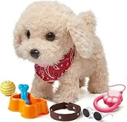 Remote Control Electronic Pets Dog Toy,Soft Cuddly Dog Toy Walks,Barks,Shake Tail,Pretend Toys Sunglasses Cravat,Girls Boys Kids Age 2 3 4 5+ Years