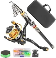 Fishing Poles and Reels Combo | Telescopic Trout Fishing Rod,Fish Tackle Accessories for Bass Trout Travel Camping Boat Surf Pier River Backpacking Lake