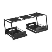 Under Sink Shelf Stable Kitchen Sink Storage Rack for Cabinet Kitchen Office