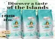 3 FRESH 24oz VANILLA MACADAMIA NUT Hawaiian Paradise Coffee