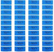 LT Easiyl 100pcs 25 x 60mm/1x2.4inch Non-Transferable Tamper-Proof Security Void Stickers Evident Security Guarantee Void Labels with Barcode Seal Blue