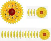 XAVSWRDE 20 PCS Window Fly Traps Sunflower Window Fly Stickers Fruit Flies Sticker Trap Floral Plant Fly Catchers Killers with Strong Stickiness for Indoor Insect Pest Attractor and Eliminato