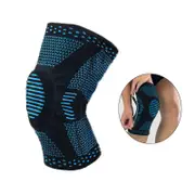 Catzon Professional Sports Knee Brace Fitness Spring Support Silicone Anti-collision Knee-BlackBlue