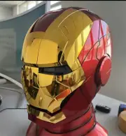 Stock AUTOKING Iron Man MK5 Helmet Wearable Voice-control Gold Ver. Adult Mask