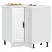 Kitchen Corner Base Cabinet Lucca White Engineered Wood