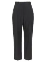 [Mcqueen] Mcqueen-Pinstripe Pantaloni Grigio-Donna 44IT Gray