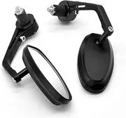 Motorcycle Bar End Mirror For KAWASAKI Ninja ER6 F N W800 Z750 ZX 6 9R R400 Aluminum Rear View Handle Bar End Side Rearview Motorcycle Mirrors(3)
