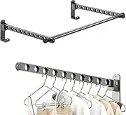 Wall Rack for Clothes | Stable Clothes Drying Hanger - Foldable Clothes Drying Rack, Multifunctional Wall-Mounted Drying Hanger for Clothing