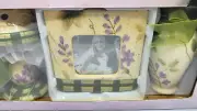 Elements Violet Blossom Floral Gift Set Tea Light Lamp, Vase, and Picture Frame