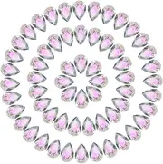 uxcell 60 Pcs 3D Teardrop Rhinestones Diamond Nail Charm Crystal Pointback K9 Glass Rhinestones Crystal Gems for Jewelry Making, Craft, 8x12mm, AB Transparent
