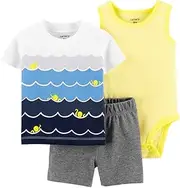 [Carter's] Baby 3-Piece Waves Little Short Set (Newborn)